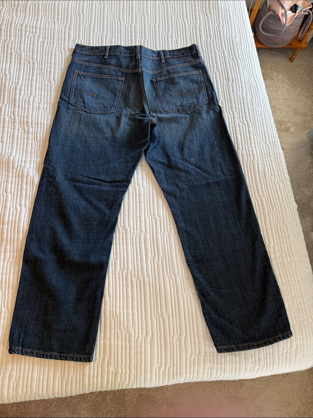 Calvin Klein Men's Dark Blue Straight-Leg Jeans W38 L30